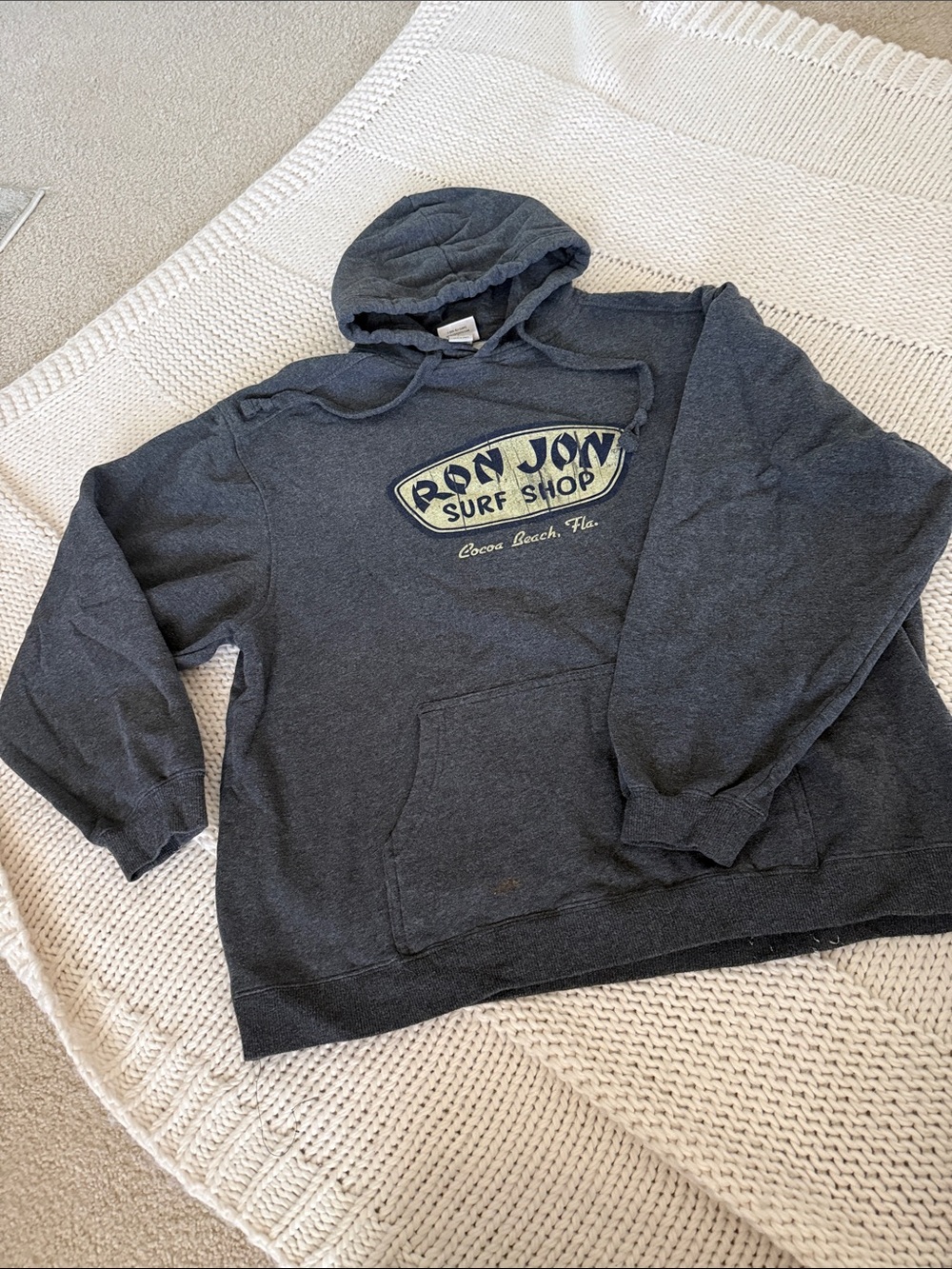 Ron Jon Dark Gray Surf Shop Pullover Hoodie